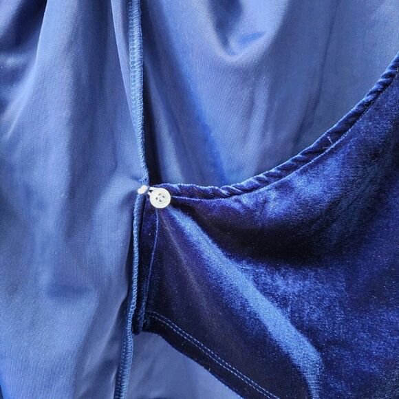 NY&CO V-Neck Velvet Top | Long Sleeve Wrap-Tie | Women's Small - Picture 10 of 10